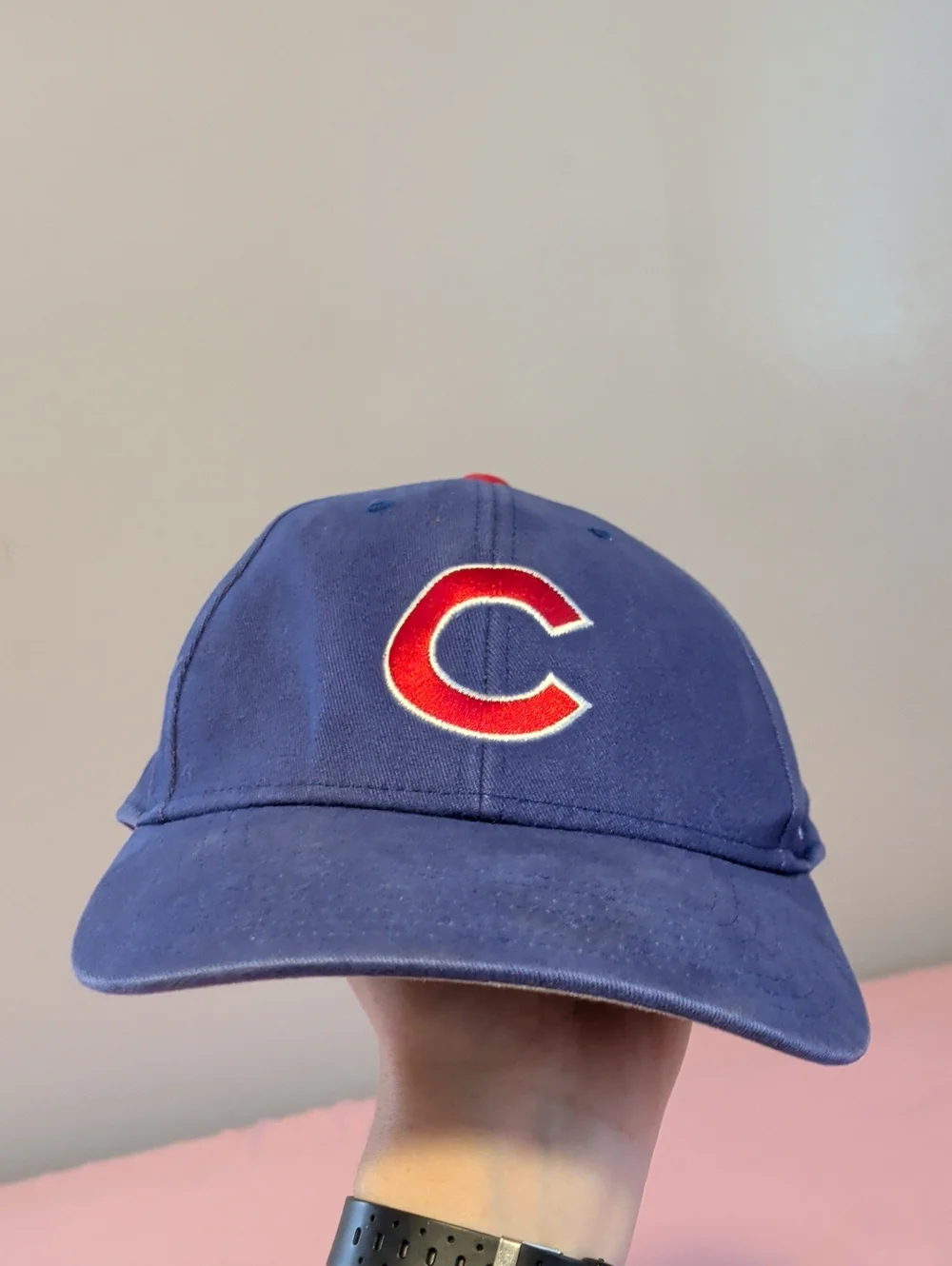 '47 Brand Black Cap with White Logo Patch and Blue Inner Lining